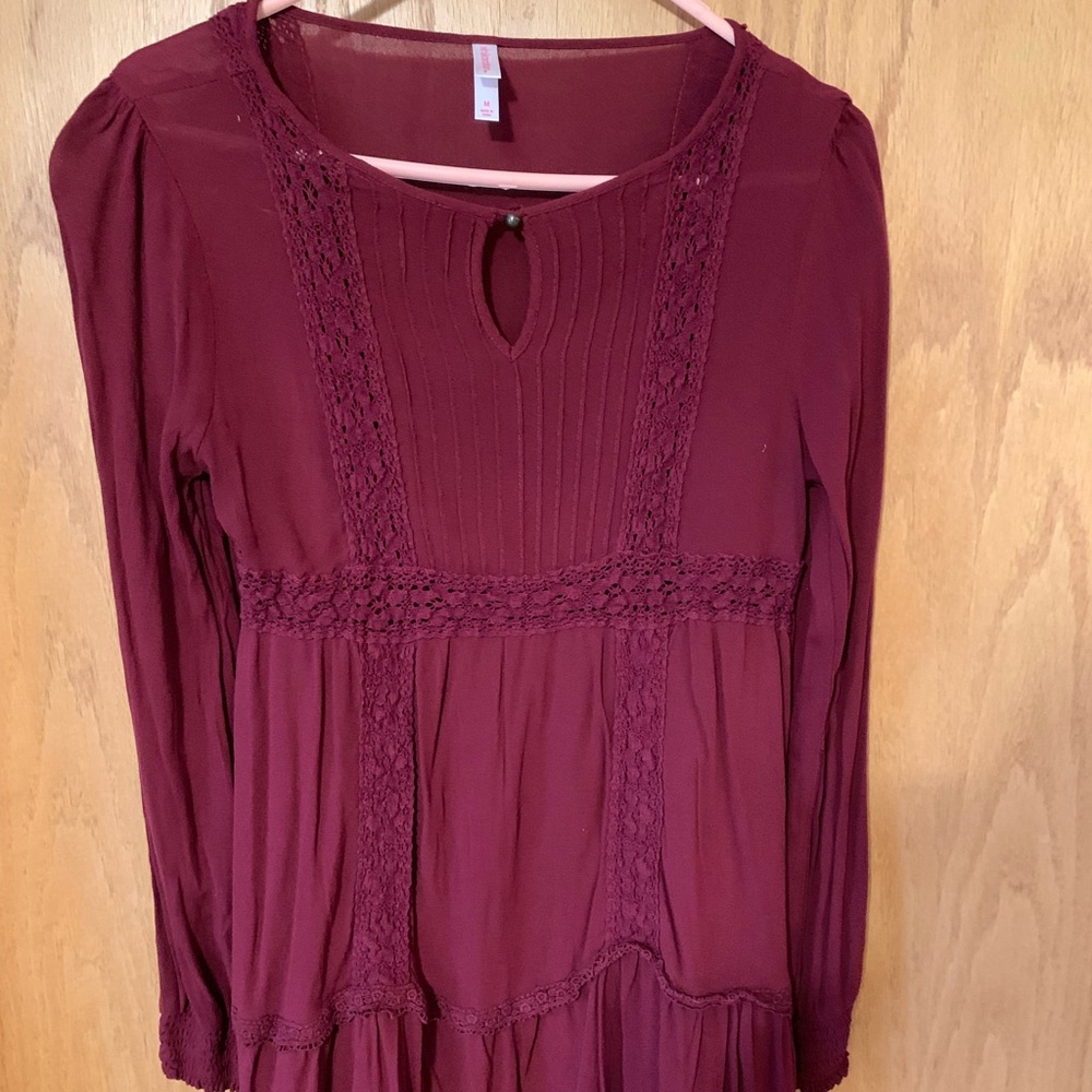 Burgundy dress